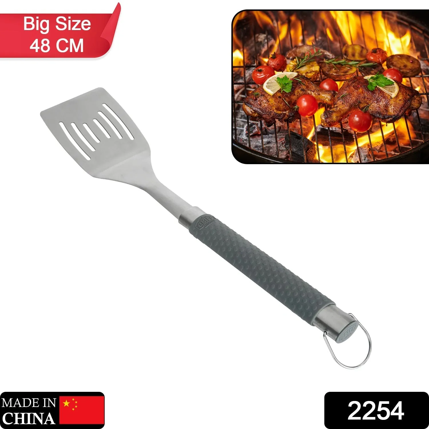 2254 Stainless Steel Spatula with Soft Grip Handle