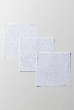 3 Pack Face Cloths White