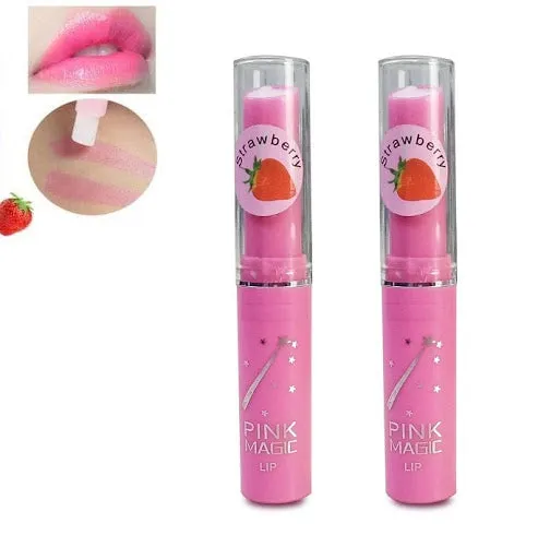 3Pcs Strawberry Pink Lipstick -PINK