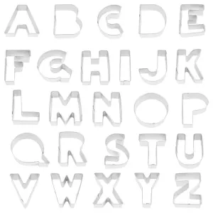 Alphabet 26-Piece Cookie Cutter Set