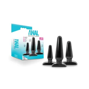 Anal Adventures By Blush Basic Kit Black Anal Plug