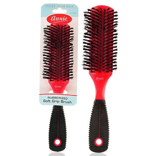 Annie Rubberized Soft Grip Hair Brush