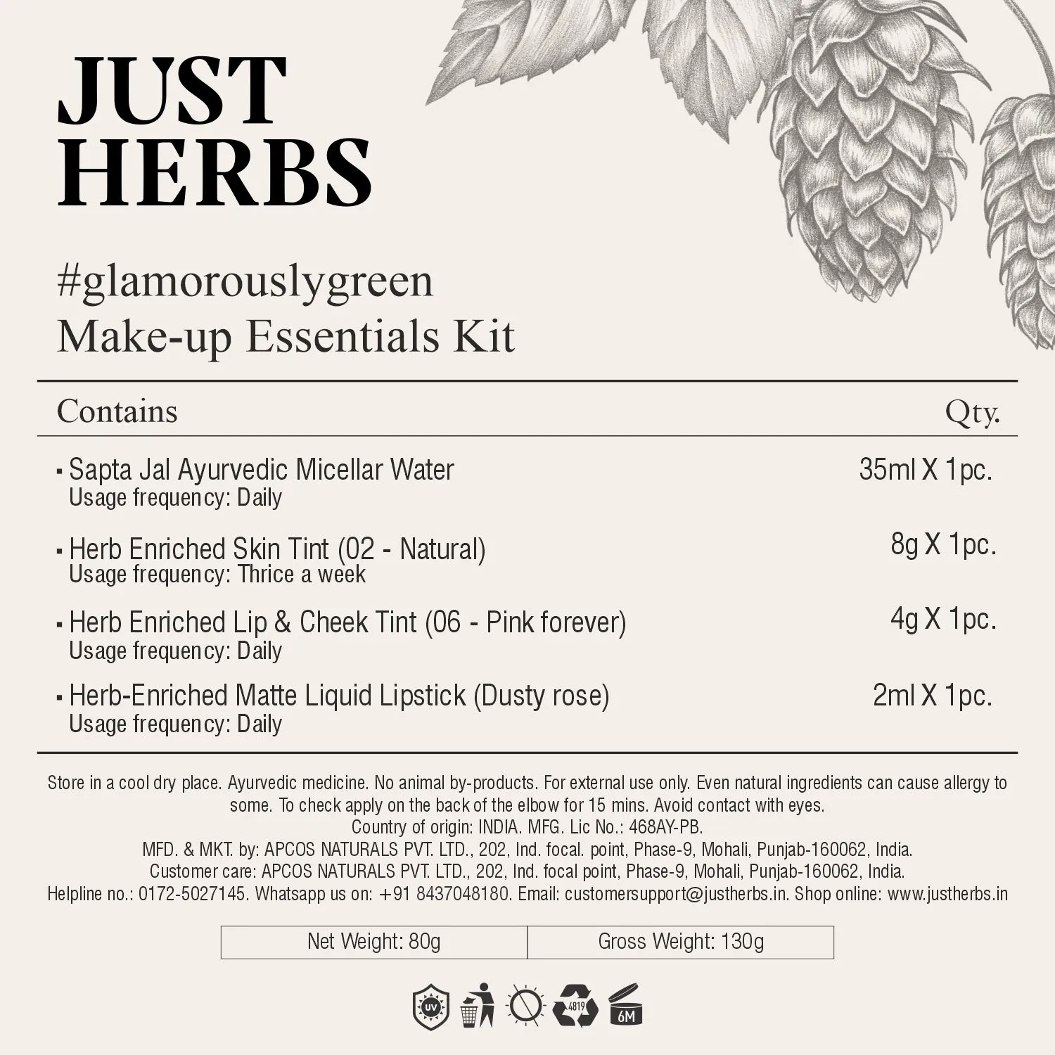 Ayurvedic Make-up Essentials Kit - Just Herbs