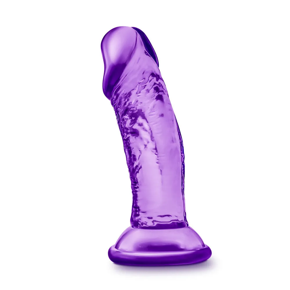 B Yours By Blush® | Sweet N' Small Realistic Purple 4.5-Inch Long Dildo With Suction Cup Base