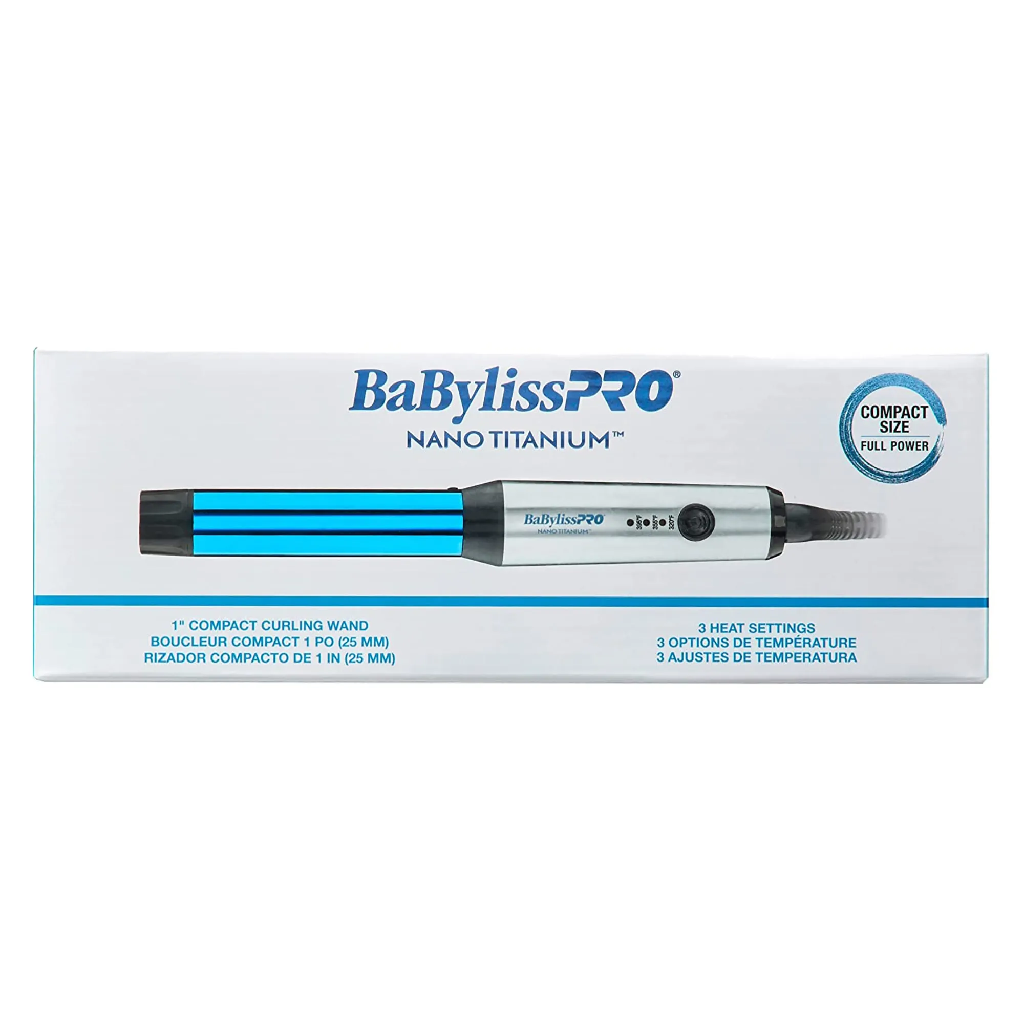 BabylissPRO Nano Titanium 1" Compact Curling Wand - Item No. BNTMWUC