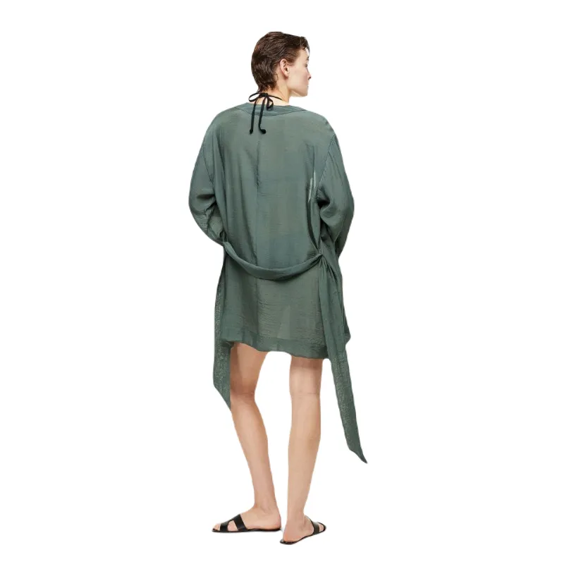 Beach cover-up with belt H&M Belted Beach, khaki green