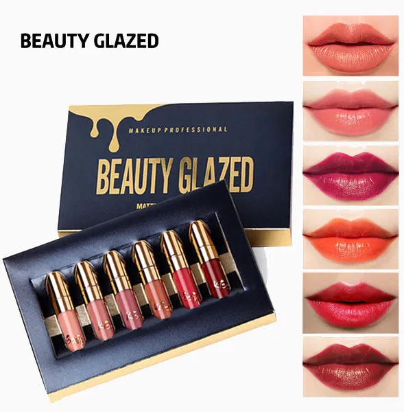 BEAUTY GLAZED 6 Colors Matte Lipstick Set