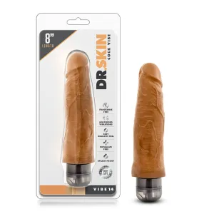 Blush Dr. Skin Vibe 14 Realistic 8 in. Vibrating Dildo Tan