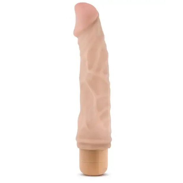 Blush Dr. Skin Vibe 6 Realistic 8.75 in. Vibrating Dildo Beige