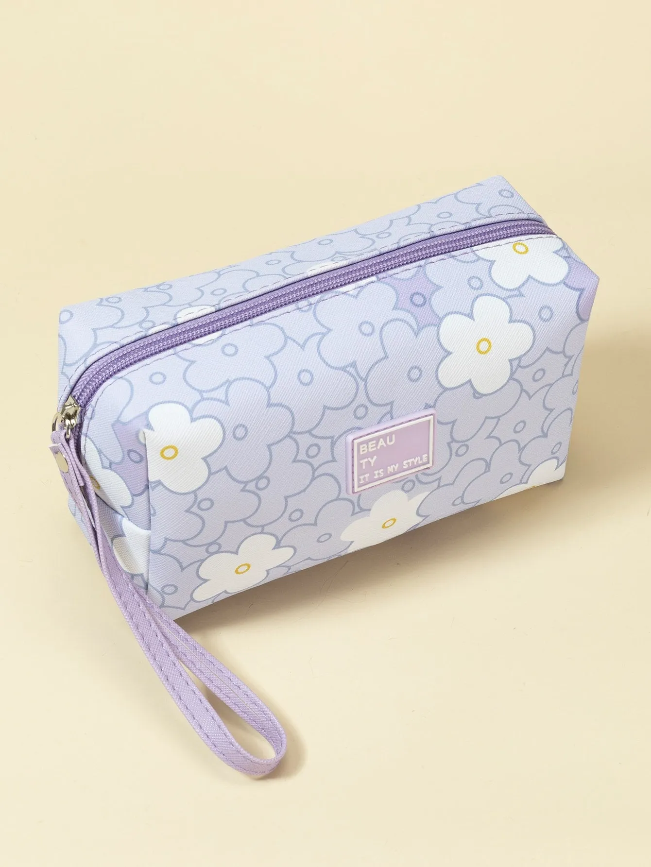 Cartoon Flower Makeup Bag Violet Makeup Bag Cosmetic Organizer Toiletries Bag