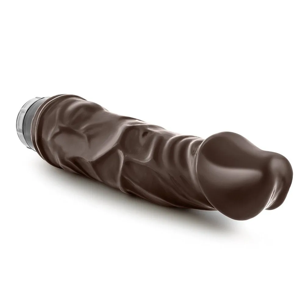 Dr. Skin By Blush® | Cock Vibe 6 Realistic Chocolate 9-Inch Long Vibrating Dildo