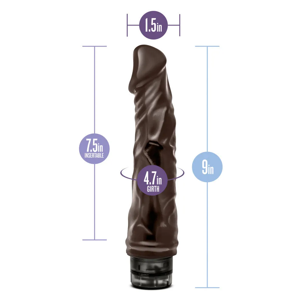 Dr. Skin By Blush® | Cock Vibe 6 Realistic Chocolate 9-Inch Long Vibrating Dildo