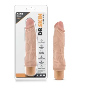 Dr Skin Cock Vibe 10 8.5in Vibrating Cock Beige