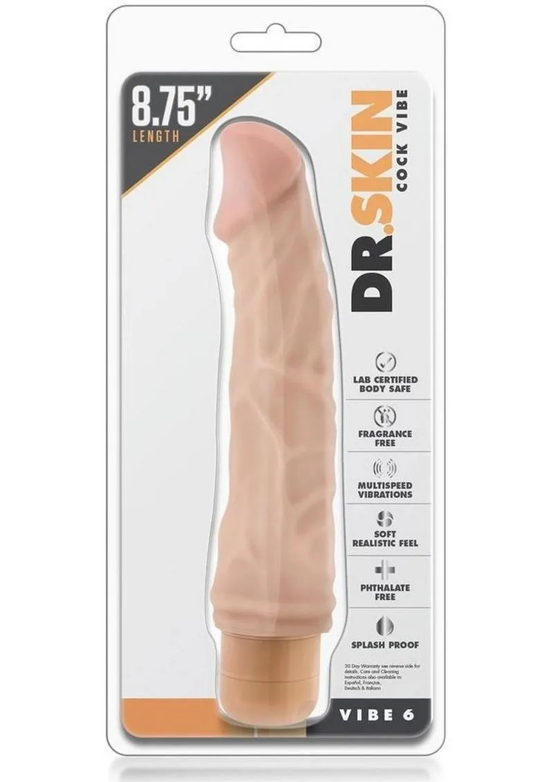 Dr. Skin Cock Vibe 6 Vibrating Dildo