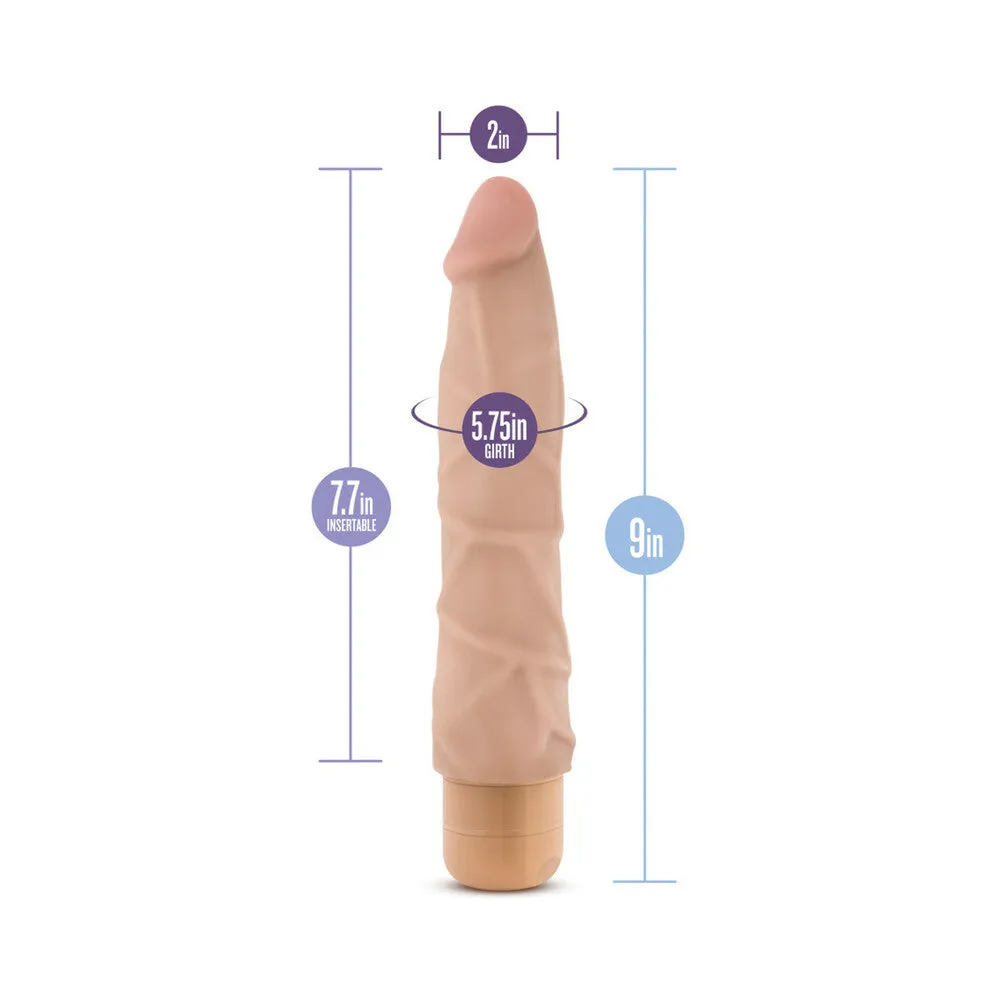 Realistic 9-Inch Beige Vibrating Dildo - Dr. Skin Vibe 1