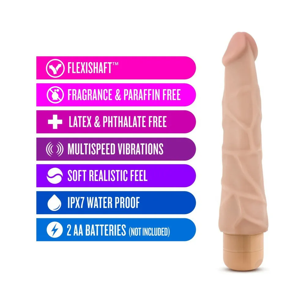 Realistic 9-Inch Beige Vibrating Dildo - Dr. Skin Vibe 1