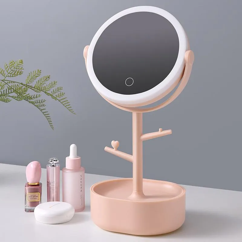 Ecoco Smart LED Light Cosmetic Makeup Mirror USB Touch Screen Home Desk Vanity 360°