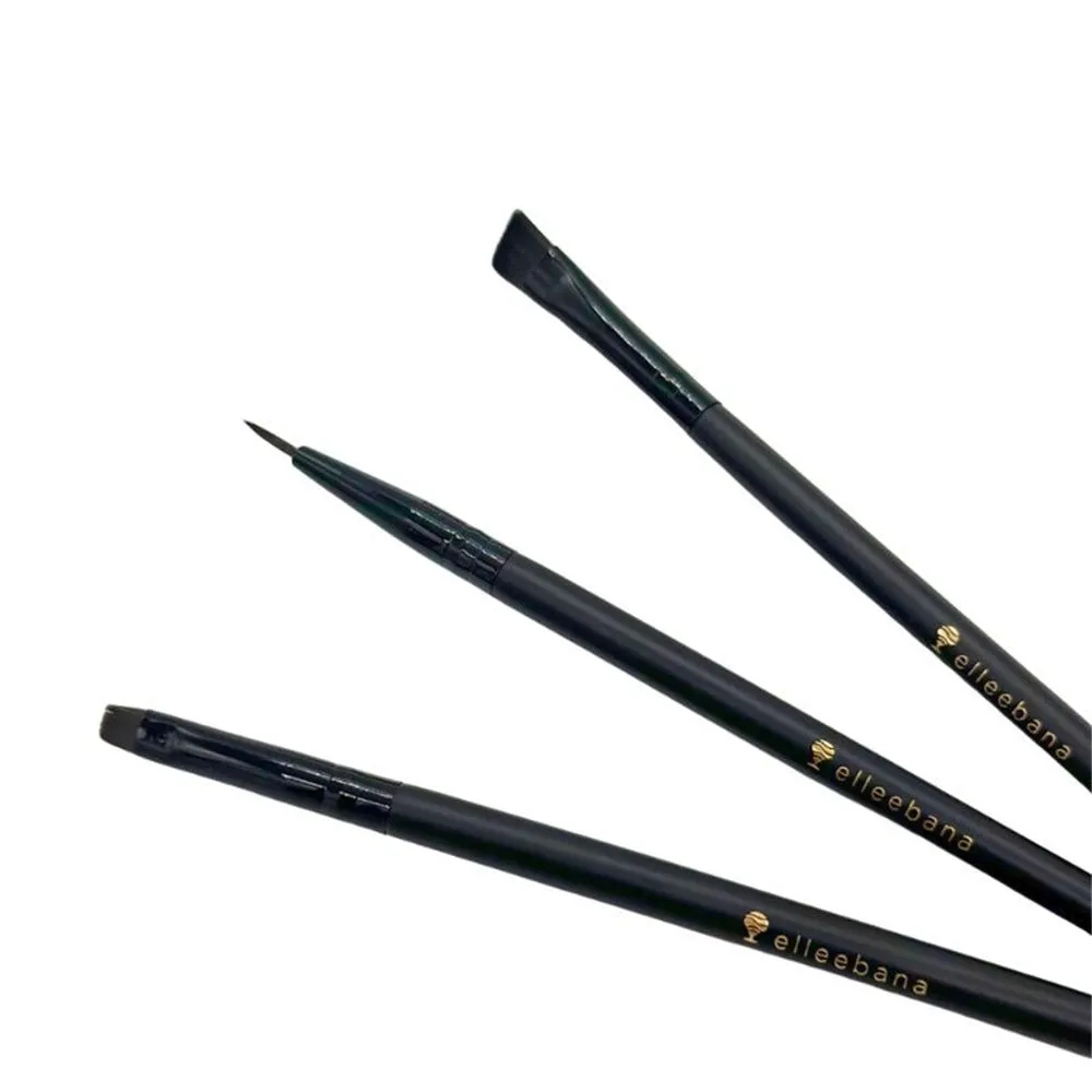 Elleebrush Trilogy Set: The Ultimate Brow And Lash Artistry Brush Kit