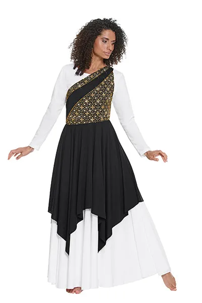 Eurotard 85567 Womens Divine Royalty Asymmetrical Praise Tunic