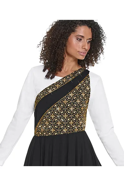 Eurotard 85567 Womens Divine Royalty Asymmetrical Praise Tunic