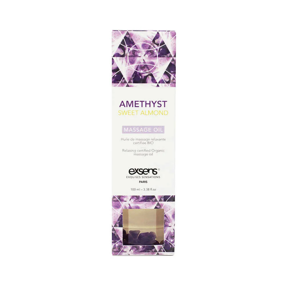 Exsens Massage Oil Amethyst Sweet Almond 3.4 oz.