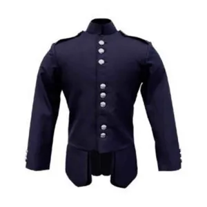 Gabardine Military Jacket Navy Blue