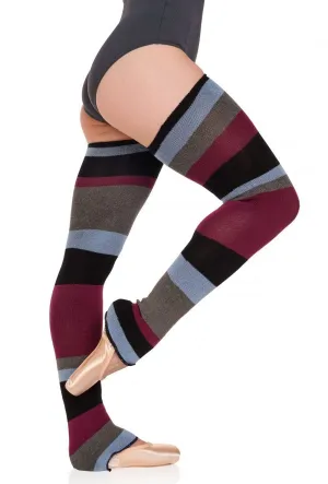 Intermezzo 2023 Leg Warmers with Asymetric Stripes 30 Inch