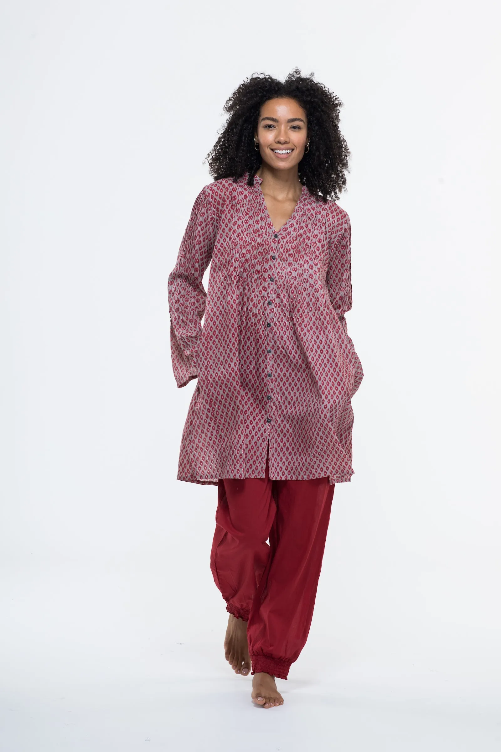 Kiran Tunic Hand Block Printed in Pure Cotton