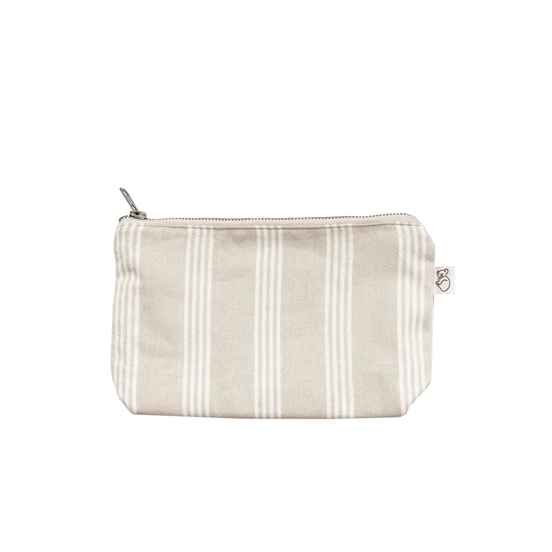 Koala Basics: Makeup Bag: Sand Ticking Stripe