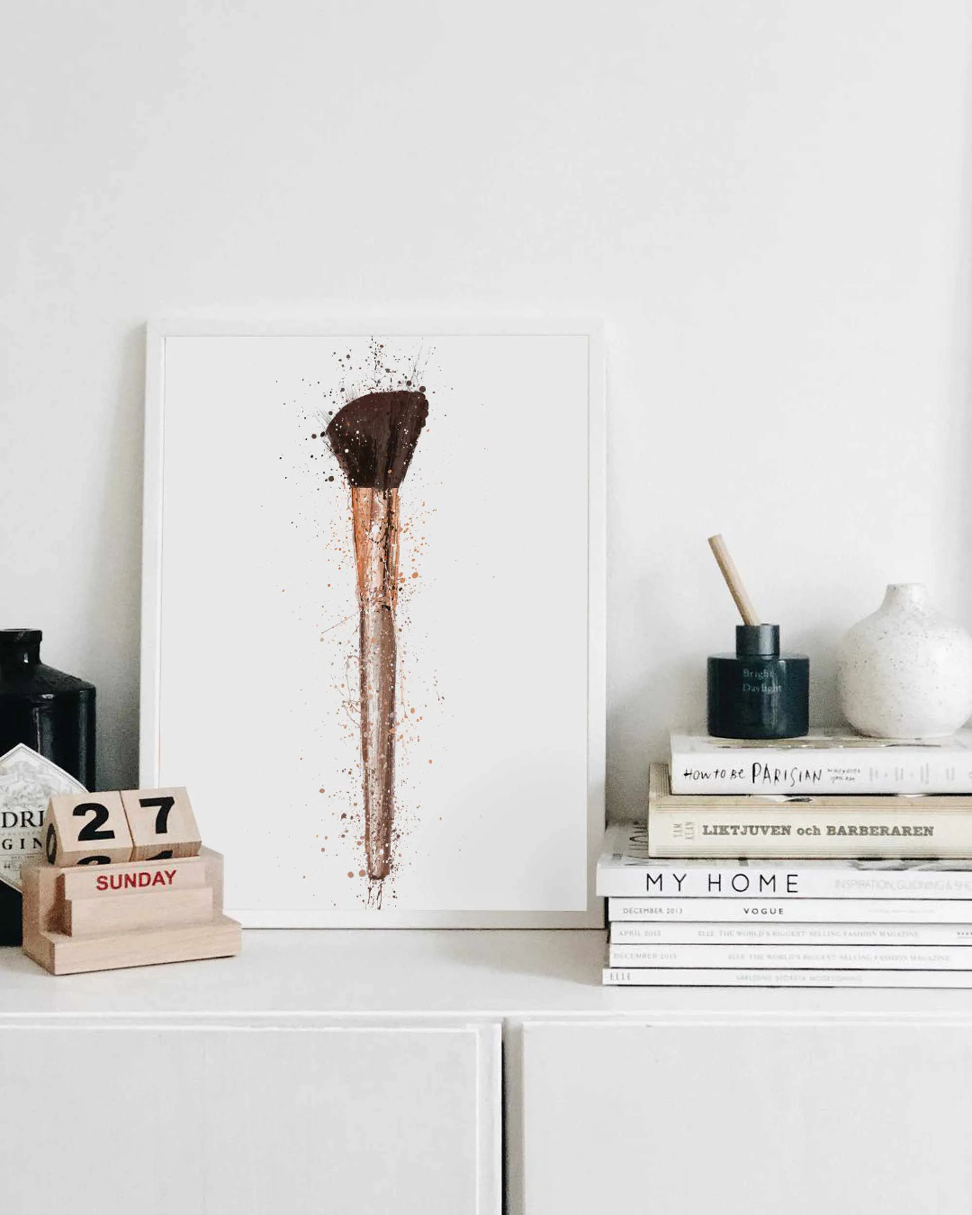 Makeup Brush Wall Art Print 'Contour'