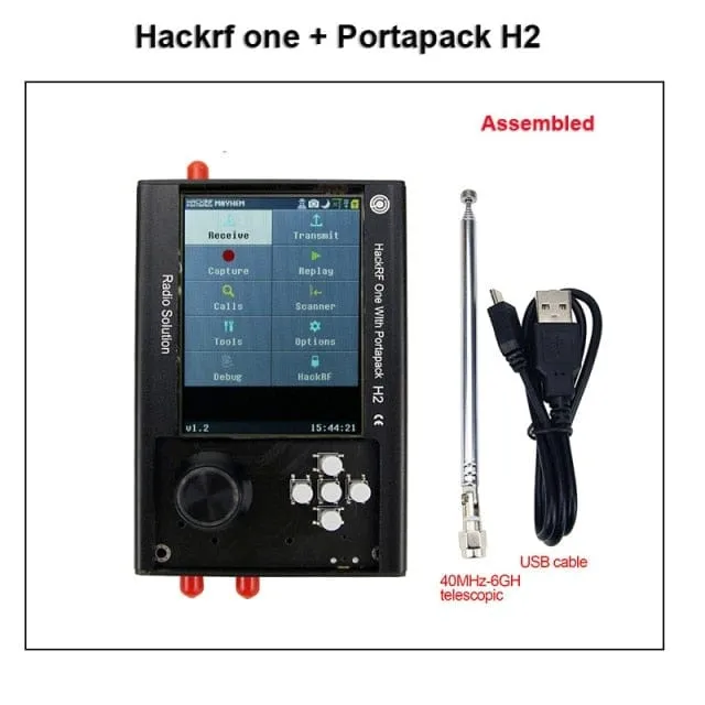 Mayhem Portapack H2 Hackrf One SDR Software Defined Radio 1MHz-6GHz Optional Metal Case Antennas kits DIY Fast Assemble