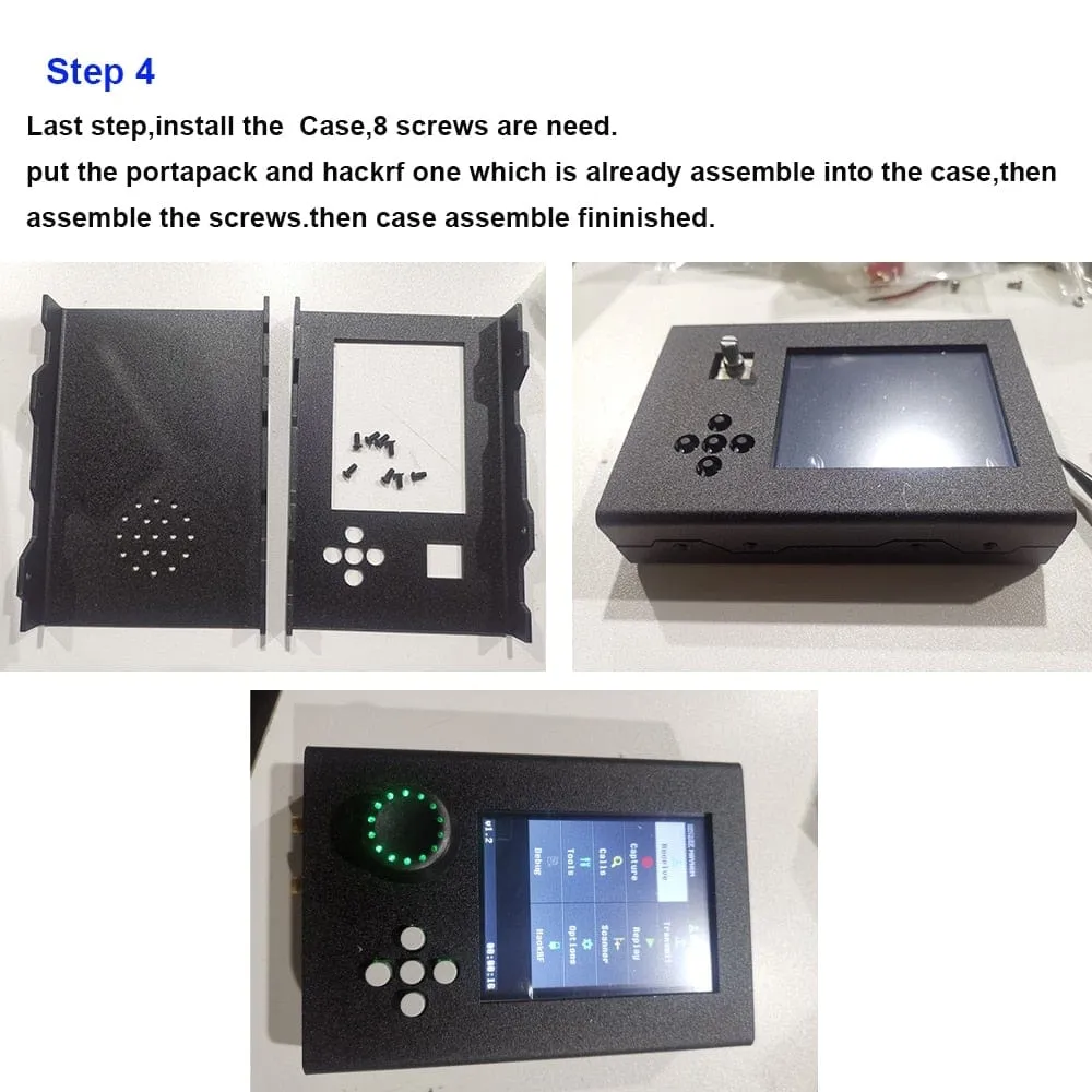 Mayhem Portapack H2 Hackrf One SDR Software Defined Radio 1MHz-6GHz Optional Metal Case Antennas kits DIY Fast Assemble