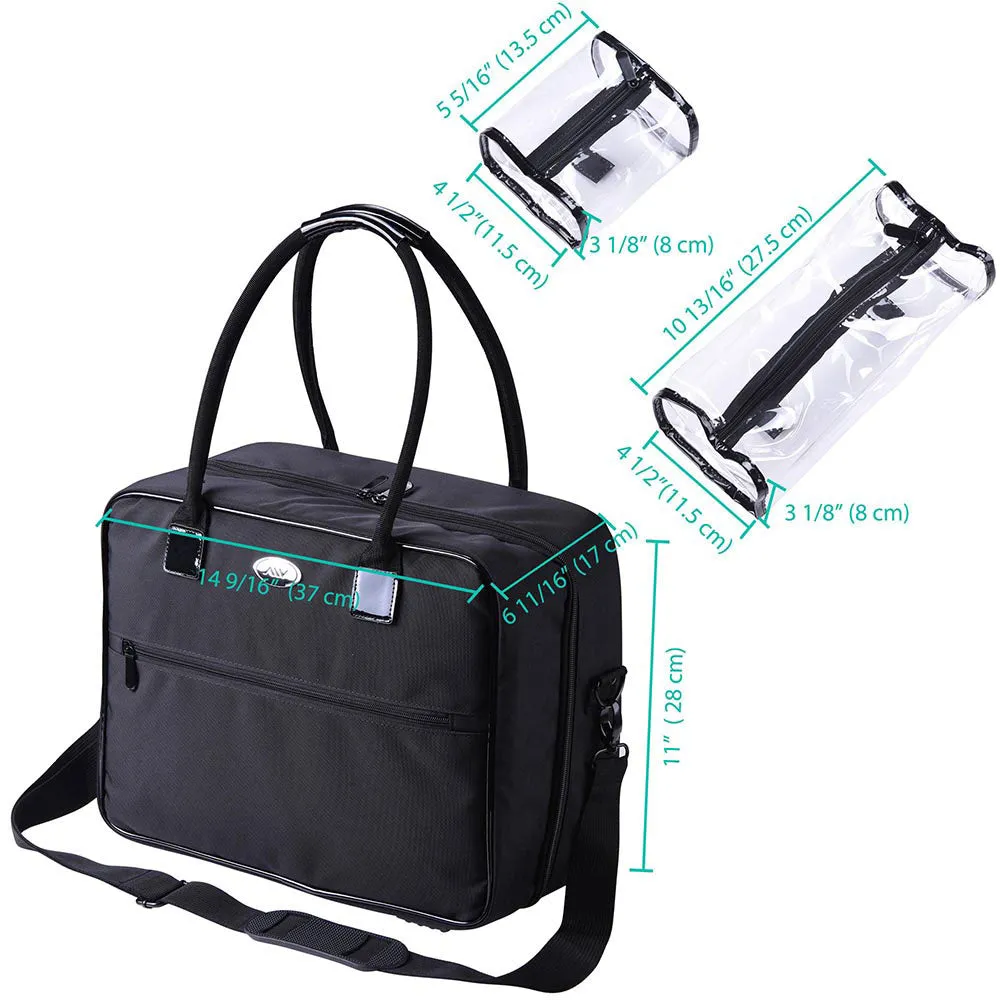 Portable Train Case with Divider Bags