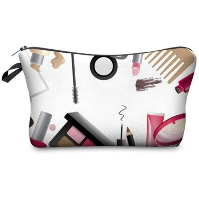 Women Multicolour Pattern Makeup Cosmetic Bag Organiser